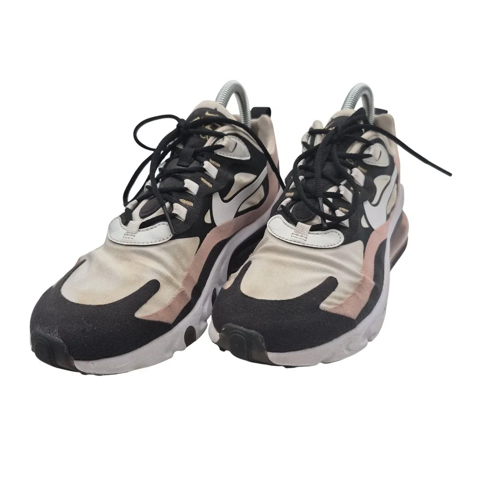 Nike Air Max‎ 270 React Shoes Womens Size 8 Pink Black White AT6174-005 Sneakers